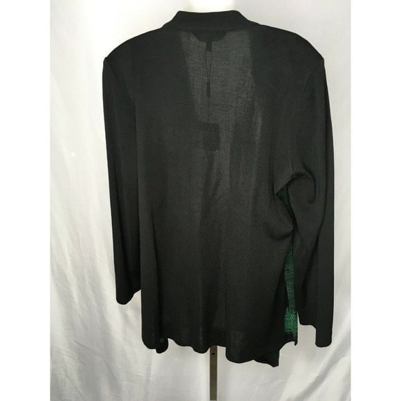 Ming Wang Elegant Green and Black Women's Top - Picture 7 of 12